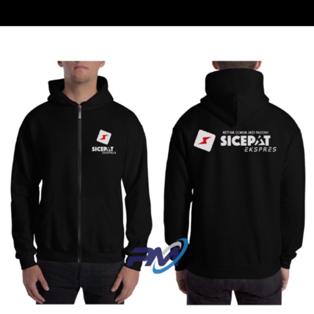 JAKET HOODIE SICEPAT EXPRESS ZIPPER SI CEPAT DISTRO JASA KIRIM EKSPEDISI KURIR