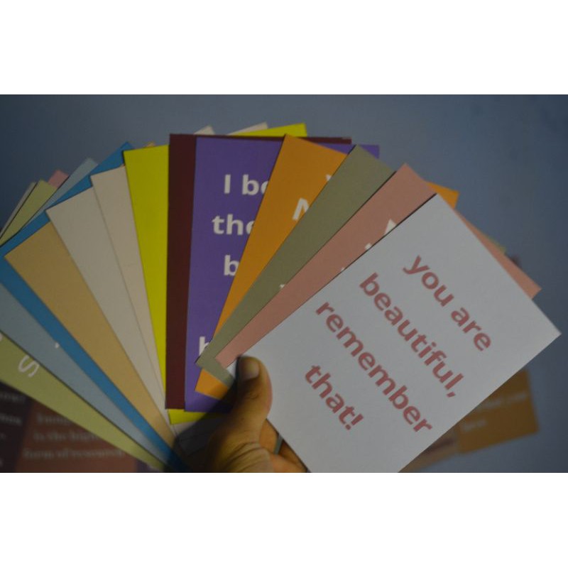 

Kartu Motivasi 15pcs/set, Kartu Ucapan Hadiah Ulang Tahun Aesthetic, Kartu Selamat Warna-Warni