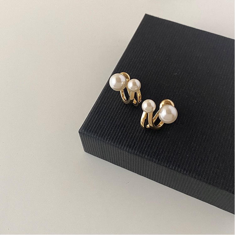 1 Pasang Anting Mutiara Menjuntai Gaya Vintage Perancis Untuk Wanita