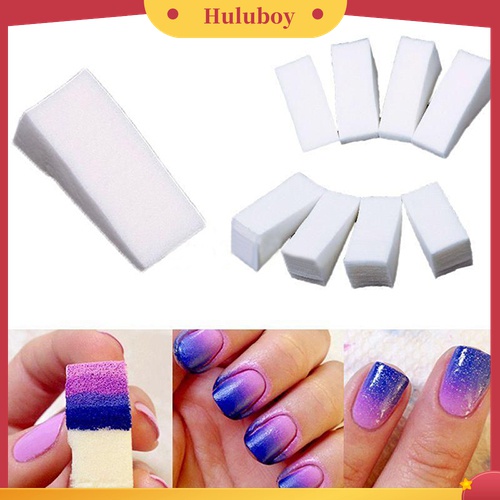 Huluboy Huluboy♡ 8pcs Spons Untuk Kutek Gel UV Akrilik Manicure DIY