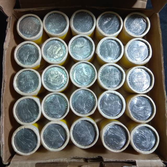 KOIN ROLL 100 RUPIAH TIPIS TAHUN 1978