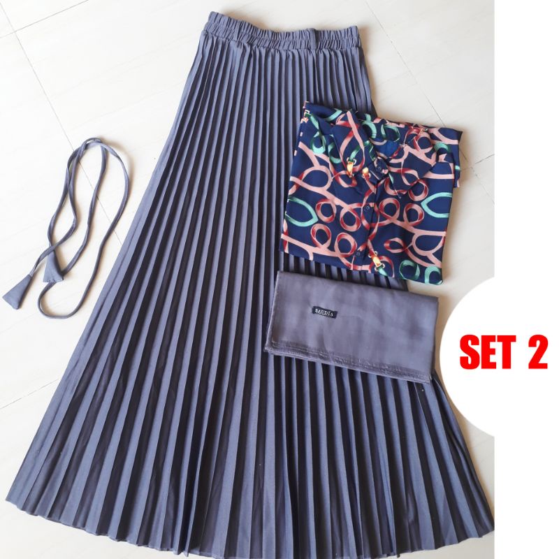 REALPICK 3 IN 1 KEMEJA MONALISA LD 100CM+ROK PLISKIT PREMIUM+HIJAB SAUDI