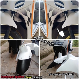 Jual Aksesoris motor scoopy /New Custom sambungan spakbor depan Fungsi