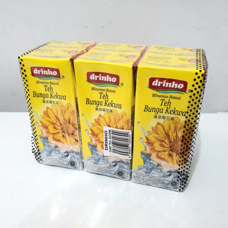 Drinho Teh Bunga 250ml 1 pack 6 pcs