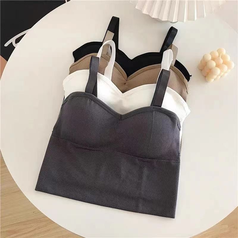 Sayishop Tank Top Bra / Tanktop Polos Elastis High Quality Crop Top Inner Kaos Tangtop-6