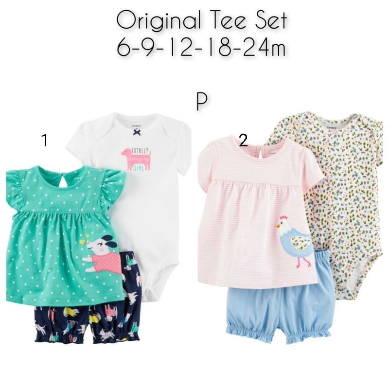 Set baju 3in1/ baju bayi import/ Set jumper bayi/ setelan baju bayi