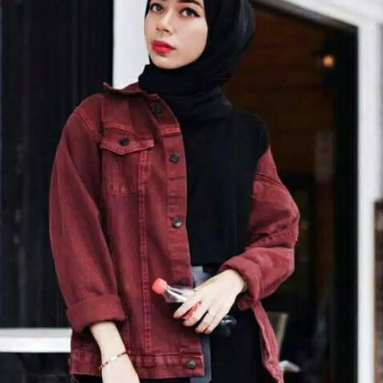 Jaket jeans pria cowok bioblizt biowash garmen hijau army maroon abu coklat dilan sandwash