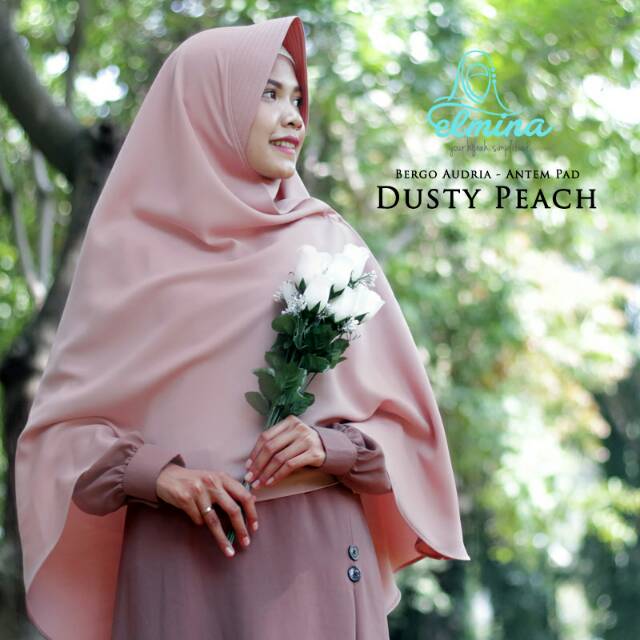 Bergo Audria Antem Pad / Bergo Syari / Hijab Syari / Khimar Syari ORI ELMINA HIJAB