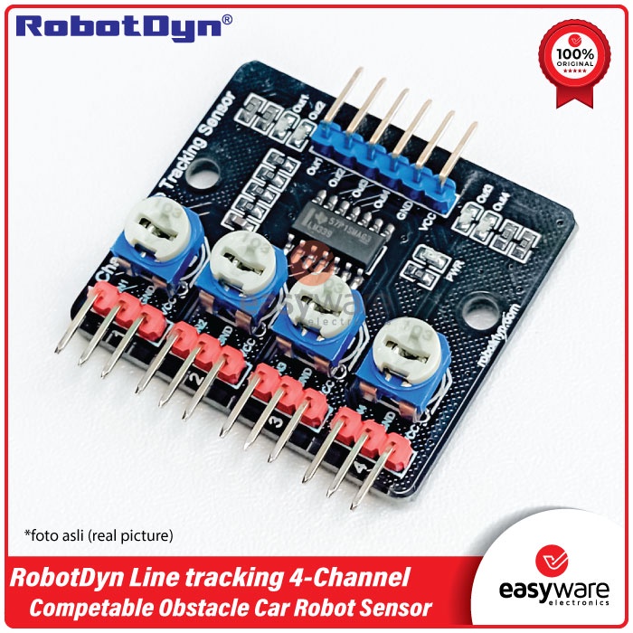 RobotDyn Line tracking 4-Channel Competable Obstacle Car Robot Sensor