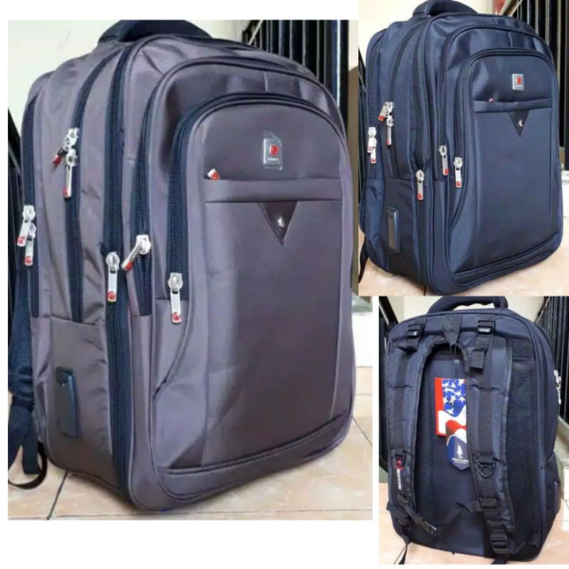 tas ransel laptop jumbo ukuran 20in polo classic original