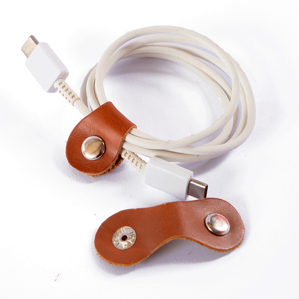 Klip Kabel Besar Kulit Asli Premium Cable Clip Leather Fclip2