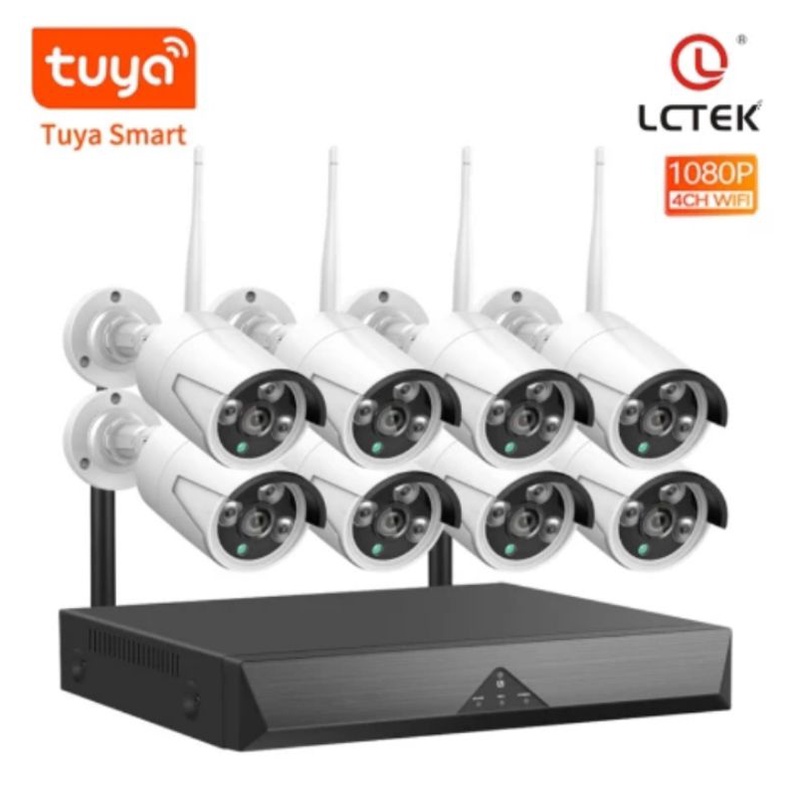 PAKET CCTV NVR KIT 8 CH + HARDISK 2 TB PAKET WIRILES TANPA KABEL