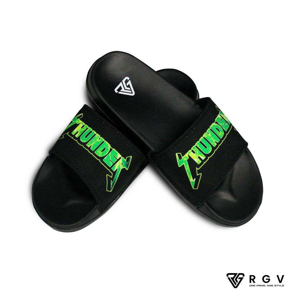 RGV - SANDAL PRIA DAN WANITA SLIDE SLIP ON SENDAL ANTI LICIN RINGAN SELOP THUNDER GREEN