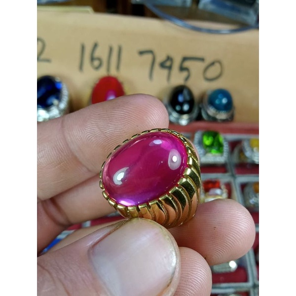 Natural akik merah rose Bangkok kristal ajib