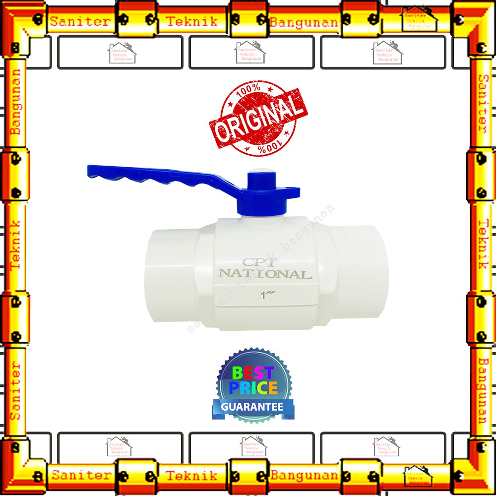 Stop Kran Ball Valve Pvc Cpt National 1&quot;