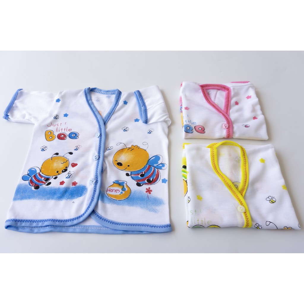 3Pcs Baju Bayi lengan Pendek newborn baju pendek