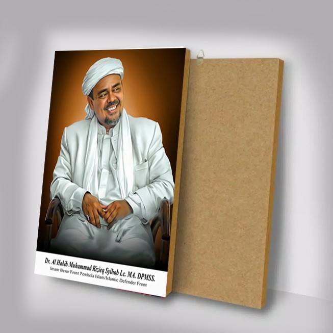 HIASAN DINDING HABIB  / ULAMA / POSTER KAYU / DEKORASI 20X30cm