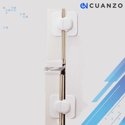 Lock Pintu Kulkas Serbaguna / Pengunci Kunci Pintu Geser Kulkas Lemari Kamar Mandi Rumah Laci Safety Baby Bayi Tempel Tambahan / Alat Kunci Pengaman Lemari Laci Anak Bayi / Pengaman Pelindung Perekat Penjepit Penahan Pengait Pintu Kulkas Murah Original