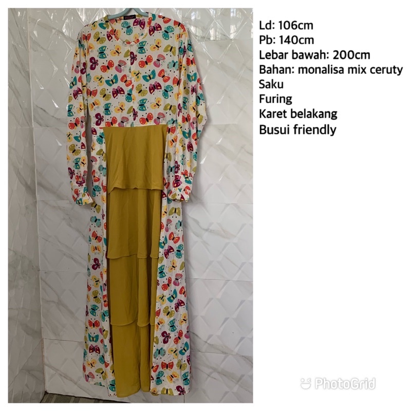 gamis monalisa mix ceruty preloved