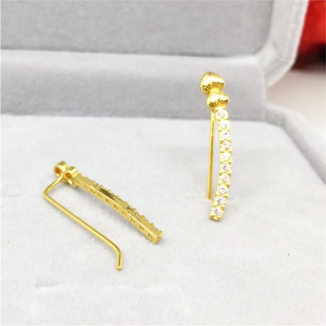 Anting Fashion Xuping Rambat Jalar Hati Imut Lapis Emas - BE296