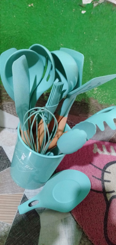 Markas88 Spatula Silicon 13 In 1 Spatula Set Peralatan Masak Spatula Silikon Tahan Panas