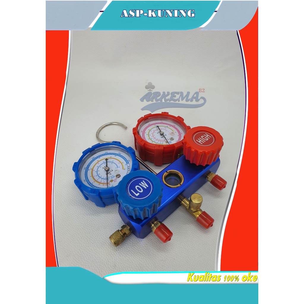 MANIFOLD DOUBLE TEKANAN TINGGGI R32 &amp; R410 PREMIUM CLASS | ANALISER , ANALIZER , MANIFOL , MANIPOL