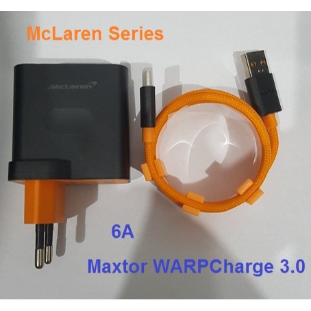 Charger OnePlus Maxtor WARP CHarge 3.0 6A Mclaren + Cable type-C - Black