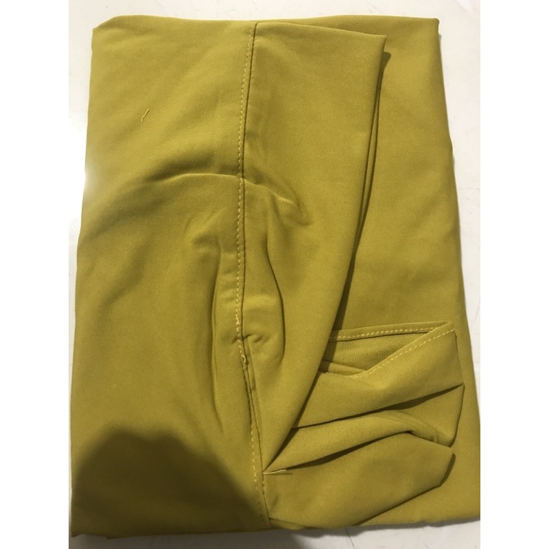KERUDUNG MASKER SERIA NON PET/JILBAB MASKER NIQOB/BERGO HIJAB INSTAN JERSY-Lemon