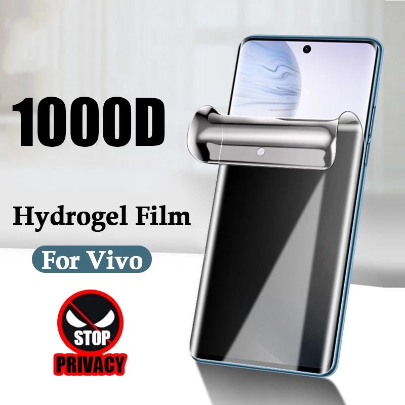 Pelindung Layar hydrogel anti spy Untuk Vivo IQOO 3 5 7 8 9 Pro Z1 Z1X Z5 Z5X U5 U3 U1X U1X U1 Neo3 Neo5