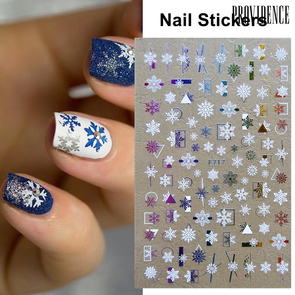 Providence 1 Sheet Manicure Decal 3D Compact Safe Colorful Christmas Series Nail Art Transfer Sticker for Women