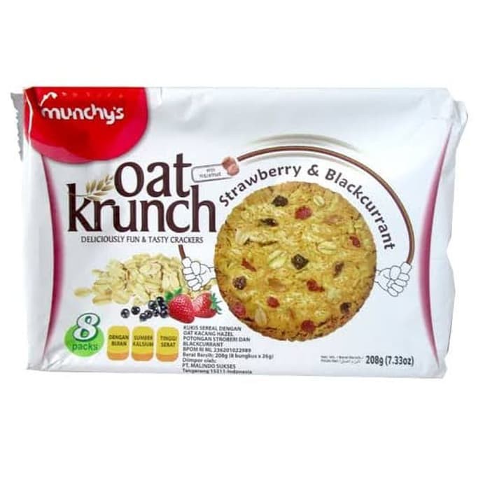 MUNCHYS OAT KRUNCH STRAWBERRY DAN BLACK CURRANT 208gr