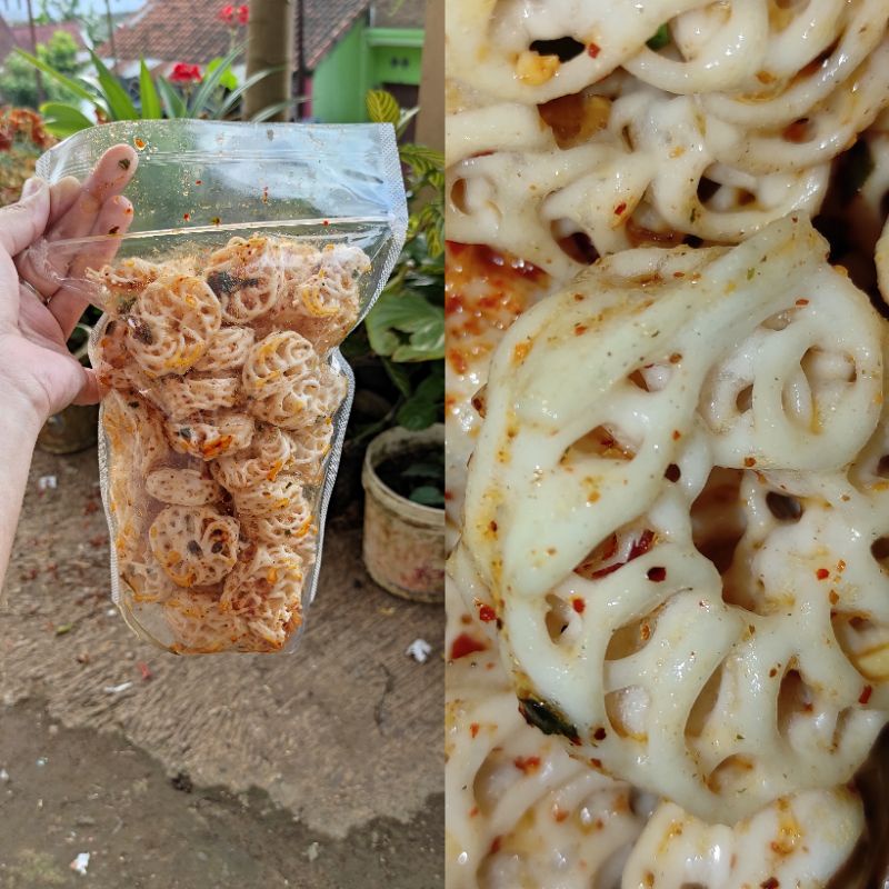 

Seblak Kering Pedas Daun Jeruk Kerupuk Pedo