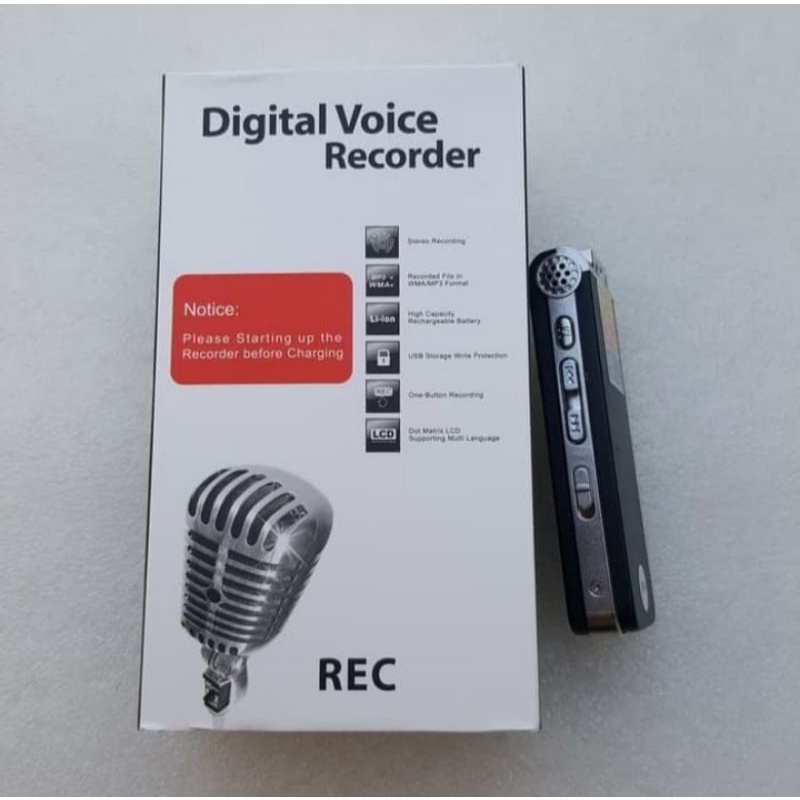 USB Digital Voice Recorder 8GB + Mp3 Player - Hitam