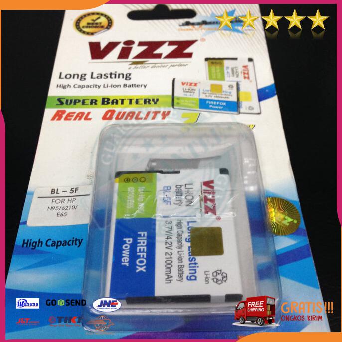 Acc Hp Baterai Nokia Bl 5F N78 6210 6710 E65 N96 Double Power Vizz 2100Mah