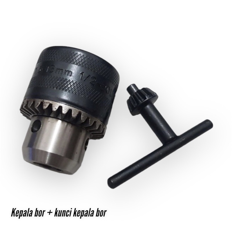 Kepala bor 10mm 13mm - drill chuck with key