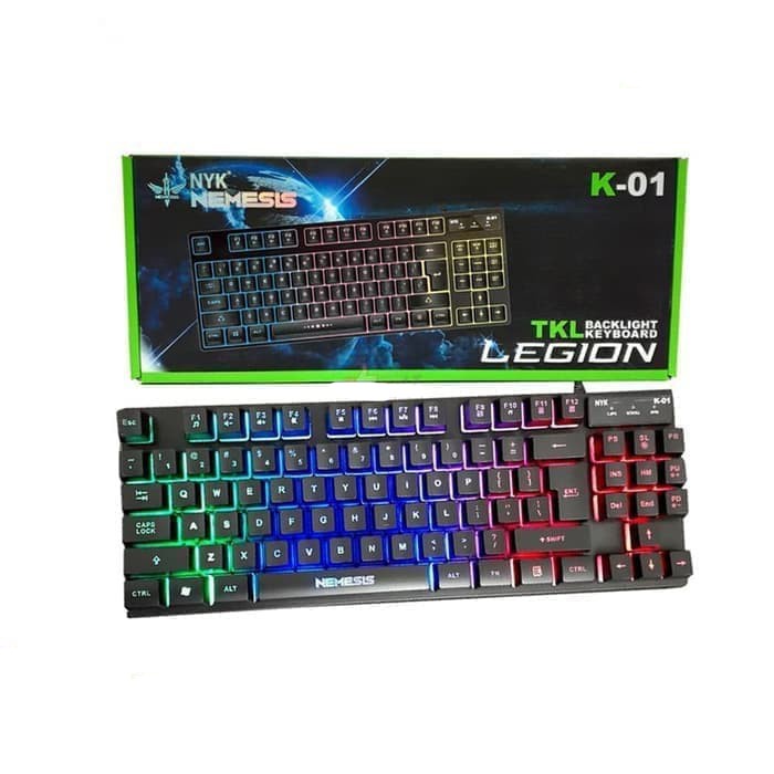 Keyboard NYK Nemesis K-01 K01 Legion TKL - Gaming - Rainbow Light Ori