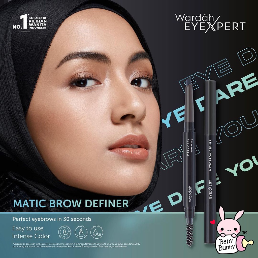 ❤ BELIA ❤ Wardah EyeXpert Matic Brow Definer | Eye Brow Eyebrow pencil (pensil alis) Brown &amp; Black - Pensil Alis Anti Air dan Tahan Lama | BPOM