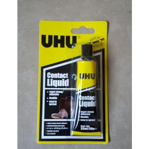 

FREE ONGKIR ATK0067 UHU Lem Sepatu 33ml Contact Liquid shoes glue karet kulit kain