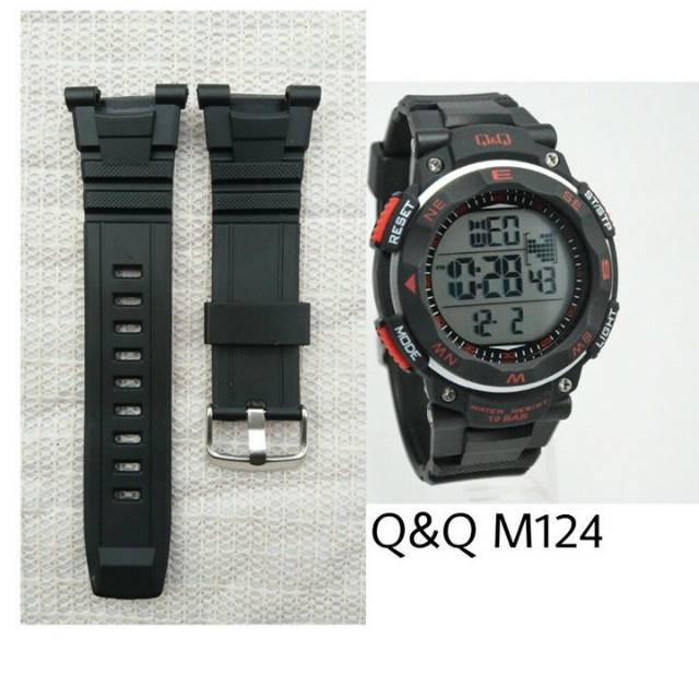 Tali Jam Tangan Q&Q QNQ QNQ M124 Strap Rubber Qnq M124