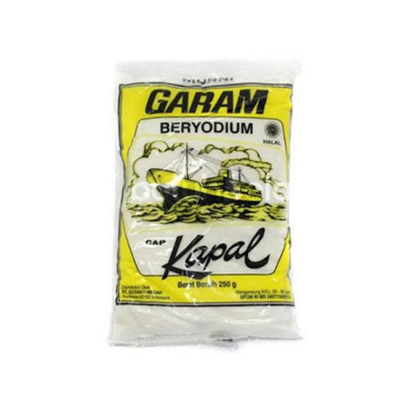 Garam beryodium cap kapal 250gr