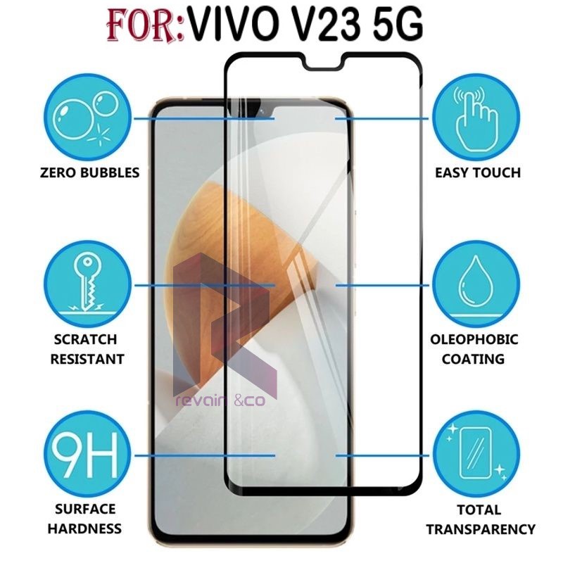 NEW VIVO V23 5G TEMPERED GLASS FULL LAYAR KUALITAS PREMIUM ANTI GORES FULL SCREEN PELINDUNG LAYAR VIVO V23 5G