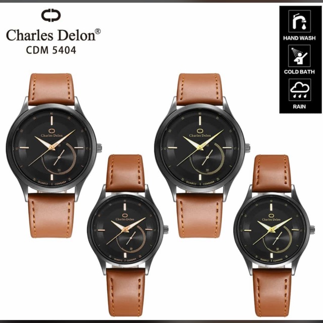 jam tangan couple charles delon original anti air