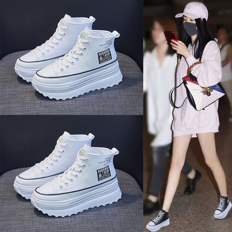 Sepatu Import Wanita Boot Kanvas Sepatu Cewek Sepatu Fashion Sepatu Cewek Sole Tinggi Viral Kekinian Original Nyaman