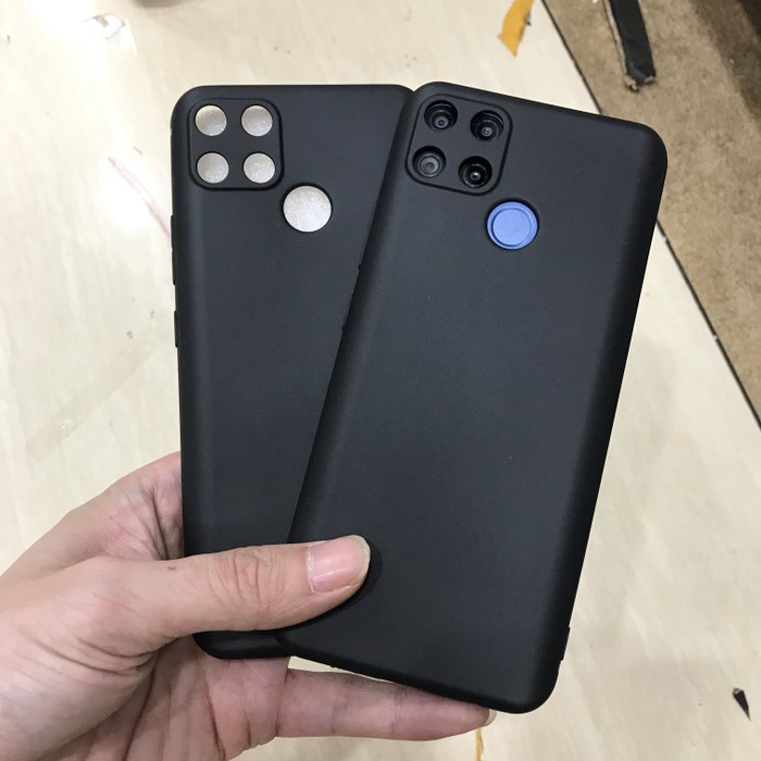 PREMIUM BLACK MATTE WITH CAMERA PROTECTOR FOR REALME C12 REAL CASE