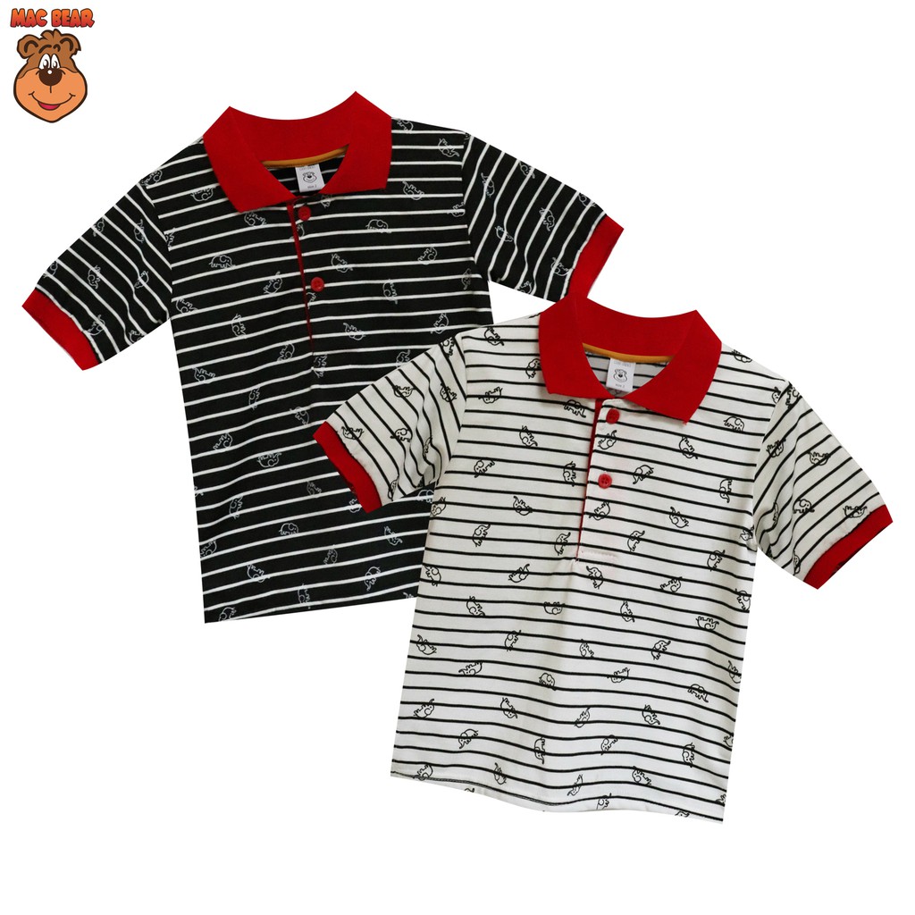 MacBear Junior Baju  Anak Atasan Polo  Elephant Stripes 