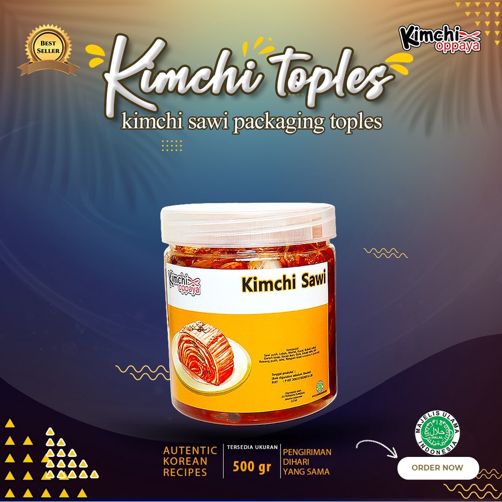 

Terlaris! Kimchi In Jar Gram Kimchi Halal Korea Fresh Homemade In Jar Toples
