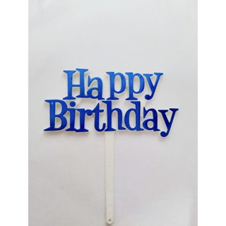 Cake Topper Kecil Happy  Birthday  Topper Cake Hbd 