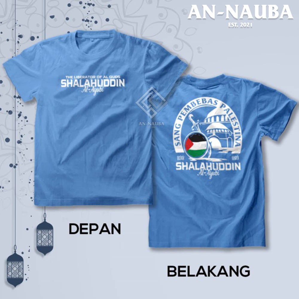 Kaos Dakwah Islami Palestina Salahuddin Sang Pembebas Jerusalem / Baju Santri Muslim [AN 6507]-4