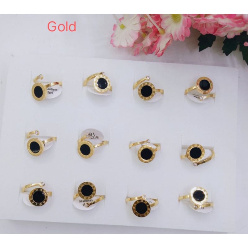 Fourfashion Cincin Titanium Romawi BV Kekinian S242