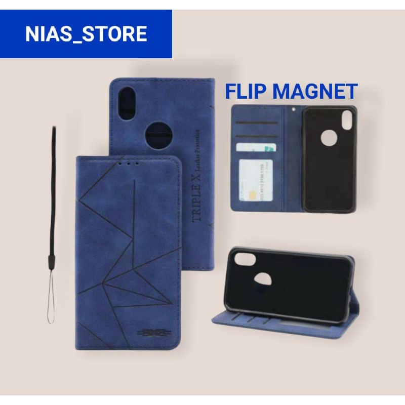 Flip Case INFINIX SMART 6, Magnet Flip Cover PU Leather Magnet